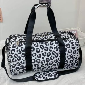 Leopard Print Duffel Weekend Bag